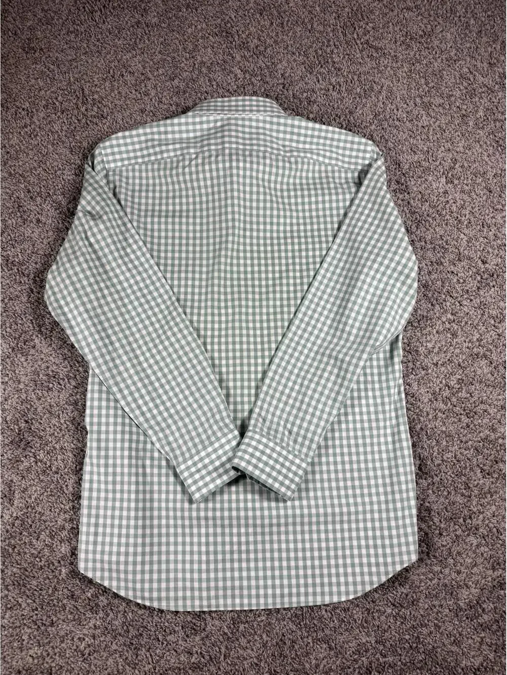 Banana Republic Dress Shirt Men’s Large NonIron Tailored Slim Fit Green